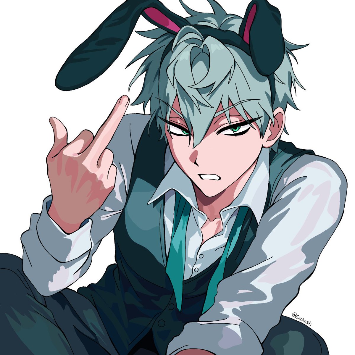Exchoshi's tweet photo. Bunny days🐰 #alienstage #ALNST #ivantill https://t.co/k70z8q5ZHf