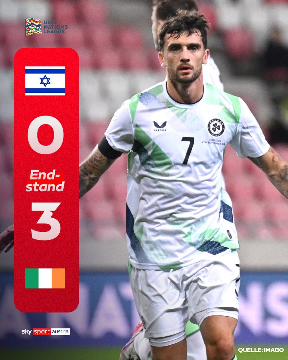 SkySportAustria's tweet photo. Nach Blitzstart: Irland besiegt Israel klar! ⚽️

Alle Infos 👉️ https://t.co/drlk3Q91eq

#NationsLeague #ISRIRE https://t.co/21LK9CZ2gh