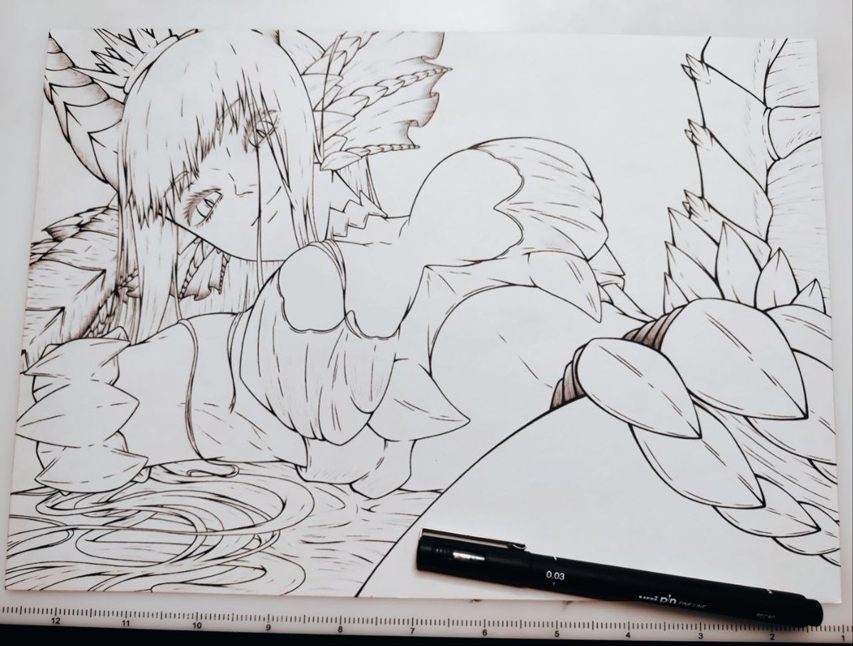 pati_stron's tweet photo. Finished doing the lines
 #blackclover #noellesilva #drawing https://t.co/19yeXEXvR0