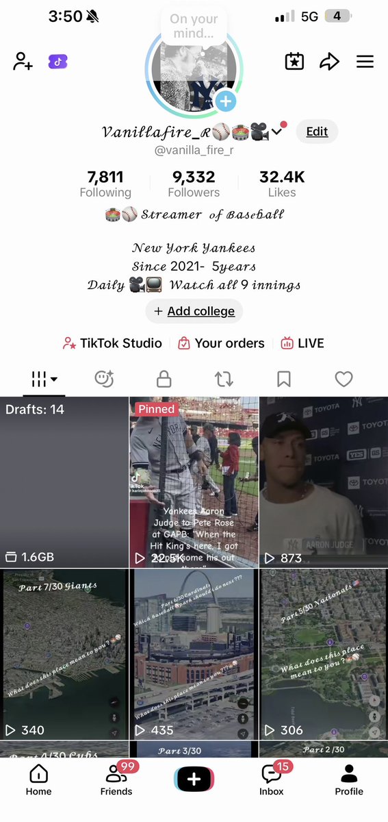 RealJ_H_B's tweet photo. @_zac15 @TJ_Padro @nyymatthew I stream Yankee games on TikTok so follow and watch Tuesday night https://t.co/2zYrQEnFio