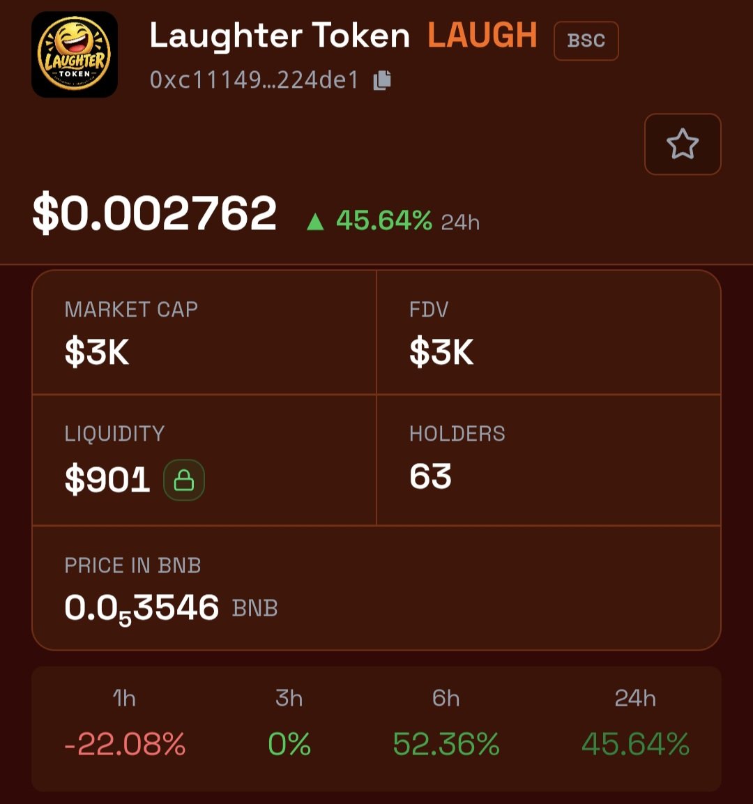 LaughterToken's tweet photo. How far can Laughter Token go?

Nothing is impossible when laughter is your attitude.

Ca: 0xC11149609b6f1025D606db67F7e959E383224dE1 https://t.co/pt6CDBKGG4