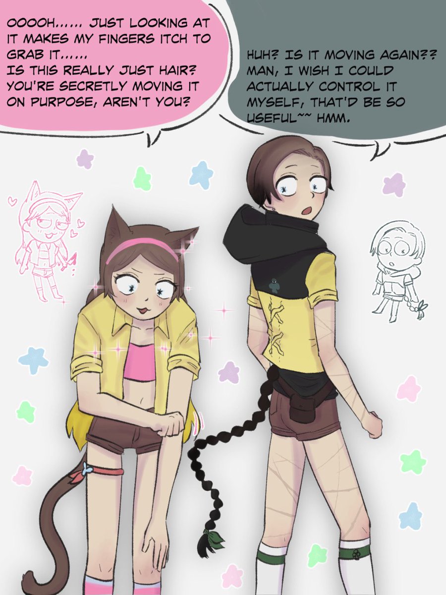 22kin_c137's tweet photo. Looks like Stella Morty (C-696) and Braid Morty (N-222) are hanging out together! 🐾♣️🏕️

Stella Morty belongs to [ @1stellanova ]

#mortysummercamp #ramoc https://t.co/pM1XbQwU37