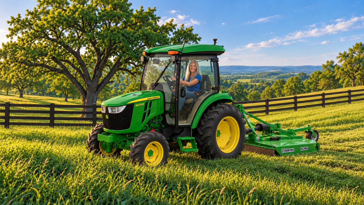 wildflowerkate7's tweet photo. When I moved here I knew I’d need to learn new things.  Little did I know how much I’d love driving a tractor! https://t.co/onQYPQq02Y