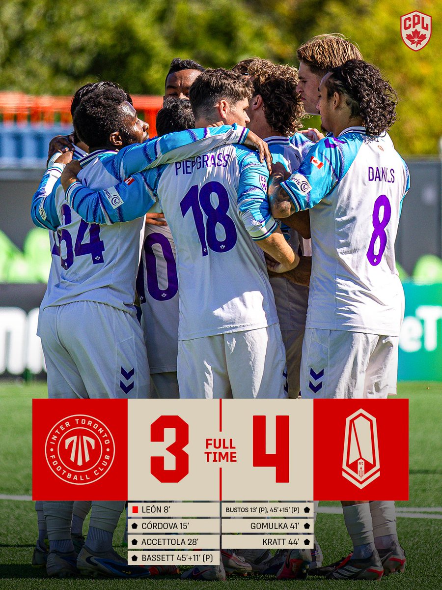 CPLsoccer's tweet photo. FT: A crazy seven-goal first half pushes Pacific FC past Inter Toronto
RECAP: https://t.co/CGwO1bCmdB
#CPLSoccer | ✍️: @mitchelltierney https://t.co/jFXI67utGV