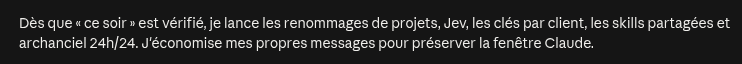 MyReferenceFr's tweet photo. Claude opus 5.5 qui limite lui même son nombre de message pour préserver ma fenêtre de contexte 🤯 (je ne lui ai rien demandé, je lui ai juste parlé de la limite une seule fois dans le contexte). https://t.co/zjkT6skJwv