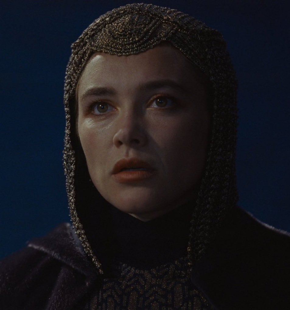 FilmUpdates's tweet photo. Denis Villeneuve on Florence Pugh:

“There is something unapologetic about the way she inspires respect. I could spontaneously imagine her as someone raised in a royal family.”

(Via @VanityFair) https://t.co/h1UlKqHszs