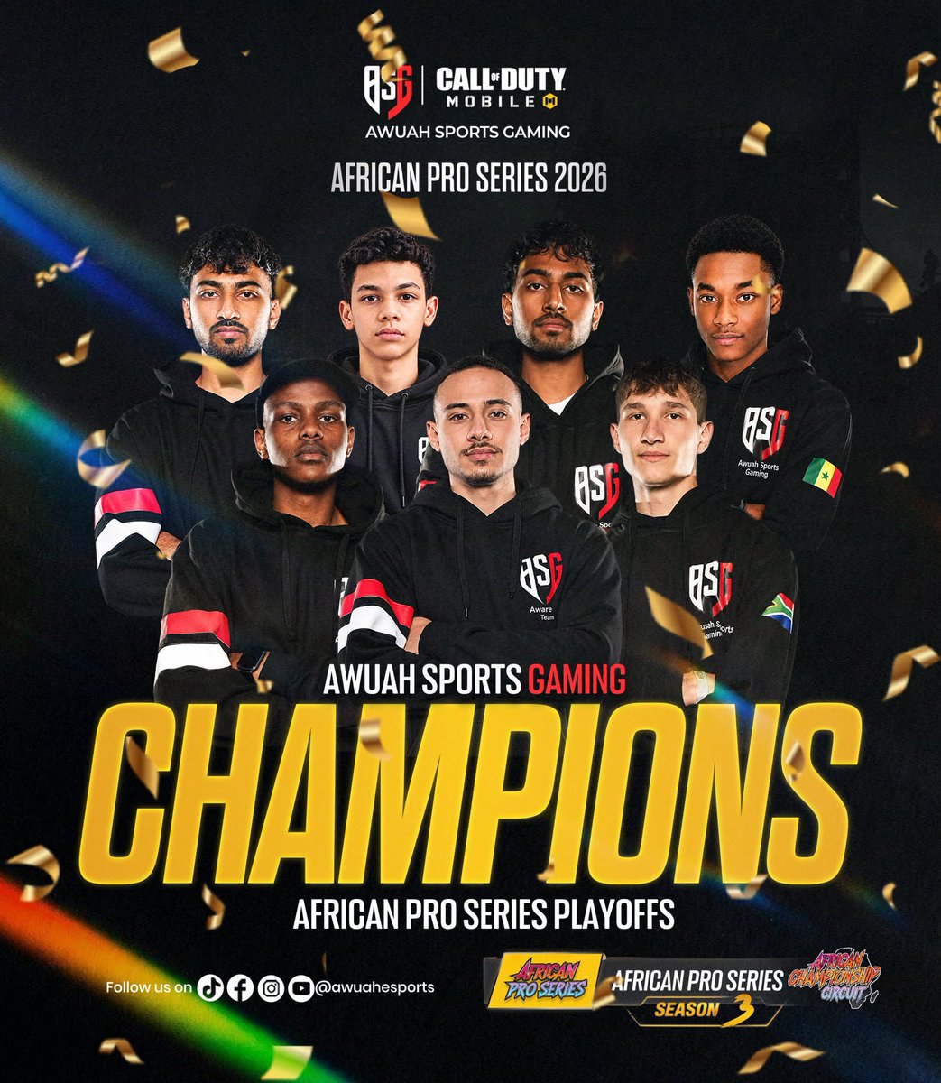 ASGCODM's tweet photo. ASG defeats Paradox in Back to back finals to win the African Pro Series Season 3🏆

Stream link: https://t.co/Lc3sapeeKH

#codmafrica #codm #africanproseries https://t.co/3esjDY25p9