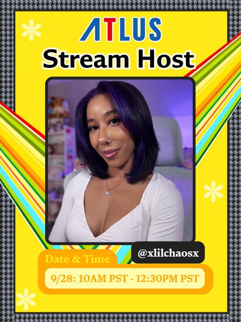 xLilChaosx's tweet photo. 🗣️ GUYS! I’m streaming on the @Atlus_West channel tomorrow at 10:00 AM PST / 1:00 PM EST! 

Join me in stealing a couple of hearts while we play Persona 5 Royal (again) ❤️🎭  This is the biggest dream come true, what is happening 😭 Thank you so so so much for the opportunity ✨ https://t.co/GsASIO6DVx