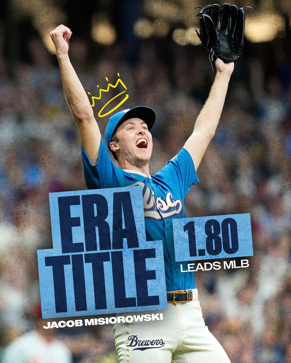 Brewers's tweet photo. One of the greatest seasons you'll ever see from a starting pitcher https://t.co/MUitjaDaRs