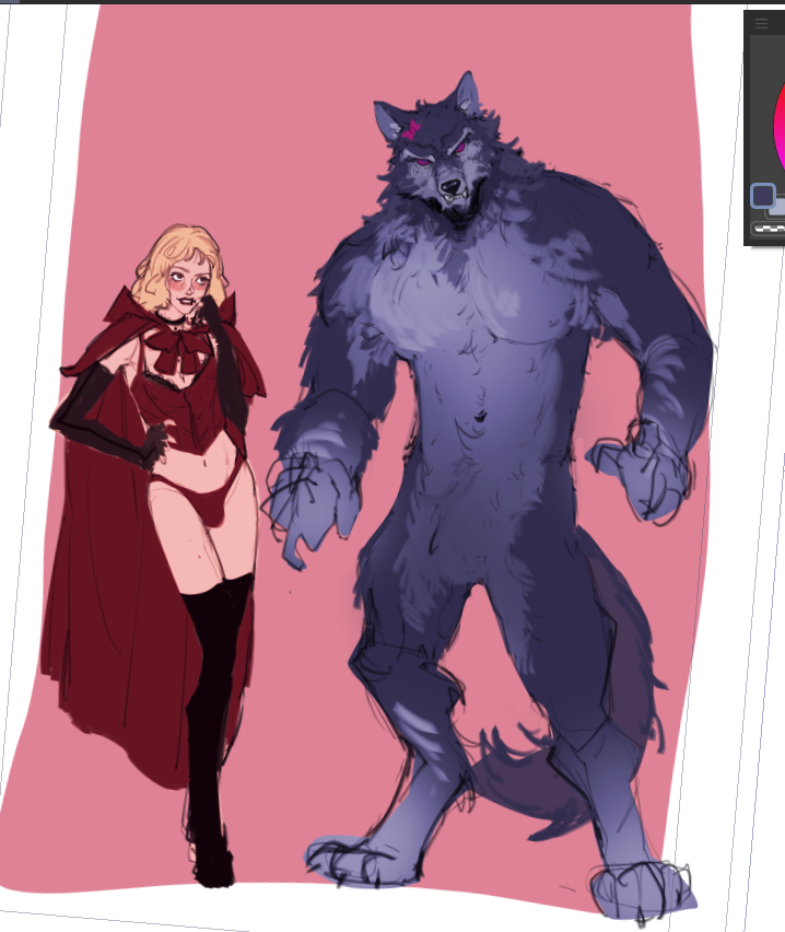 ItsSelyrah's tweet photo. "I know nobody asked, but my next project is a Little Red Riding Hood mini-comic. Here’s a quick WIP!" https://t.co/tUBjJWHzC6