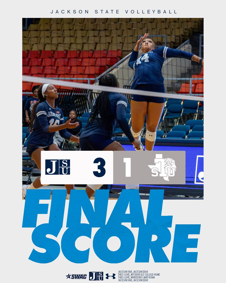 GoJSUTigersVB's tweet photo. Tigers win🏐

#THEEiLove | #GoJSUTigersVB🐅 https://t.co/ke32W3YSRp