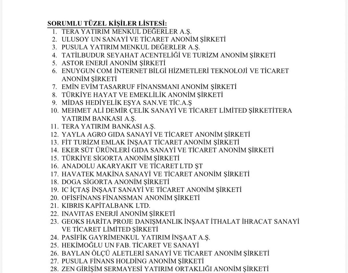 hilalinzraporu's tweet photo. Listede İçtaş da var. 
Hani şu Akbelen'i yağmalayan, kimsenin durduramadığı, hükümeti bile tehdit etmekten geri durmayan... Şimdi Türkiye'de herkes bu konuyu konuşurken Bolu'da yürüyüşe çıkan ağzını bile açmayan Kılıçdaroğlu'nun zamanında beşli çete dediklerinin içindeki; hani şu ağaç, köy-möy dinlemeyelerden... Hani şu Kuzey Marmara otoyolu, Akkuyu nükleer santralinde falan yap işlet sonra bir ara devredersin diye ihale yağdırdıklarından... Hani şu zaten her yerden vergimizi hortumlayan firmalardan... İnsanın gerçekten sinirleri bozuluyor. Bir de yalanlamışlar.