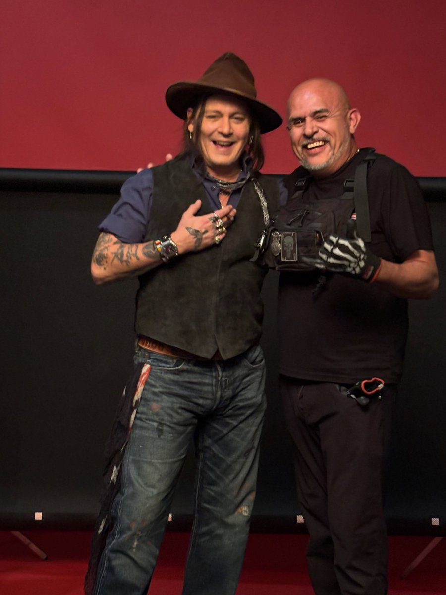 ReemDepp's tweet photo. Via billyv888 “It was a Great Pleasure and Honor to Reunite with an Old Friend after many years of not seeing each other. To be Abel to work and contribute creatively to your Rum, along many creative and great individuals. Thanks Bro, remembering those adventures at Viper Room in Hollywood”“We Are Still Alive!” -Johnny Depp
