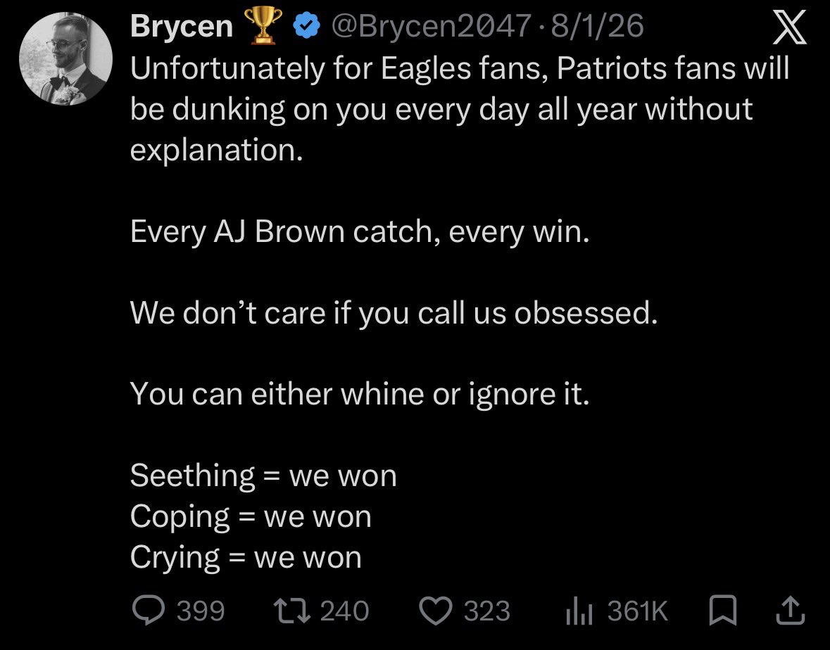 EaglesOwnYou's tweet photo. We’re only 3 weeks into the season and yet this is a contender for most embarrassing tweet of the year https://t.co/09Vx7ETUhq