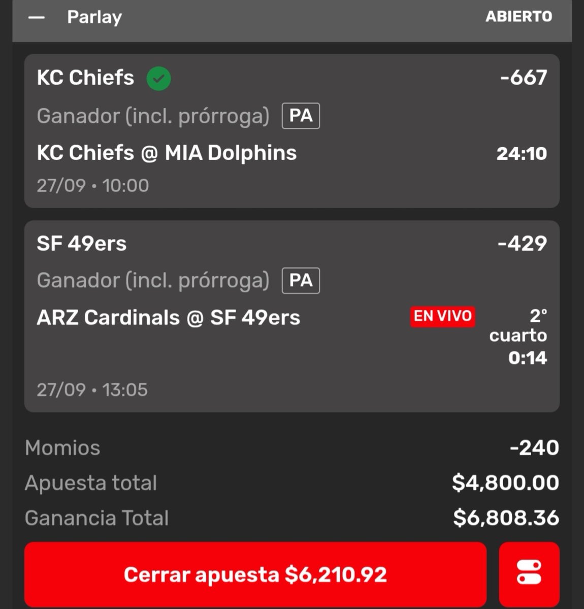 SAUSTRADAMUS's tweet photo. La cierro o si se gana ? 

@49ers https://t.co/zSCdJQwoy3