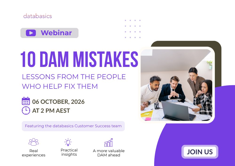 DataBasicsPL's tweet photo. Some DAM mistakes create friction.
Others create expensive problems later.
Join our CS team for a practical look at 10 common mistakes — and what to do instead. #DAM #DigitalAssetManagement https://t.co/M7gEI627ks https://t.co/I7qkmzHy4D