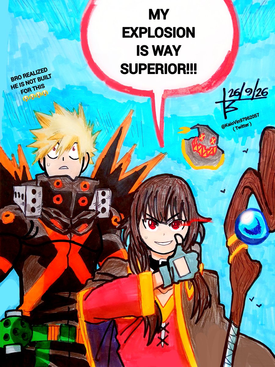 KaioVin97962057's tweet photo. Bakugou or Megumin, who has the strongest explosion? https://t.co/LVdaoYBSZg