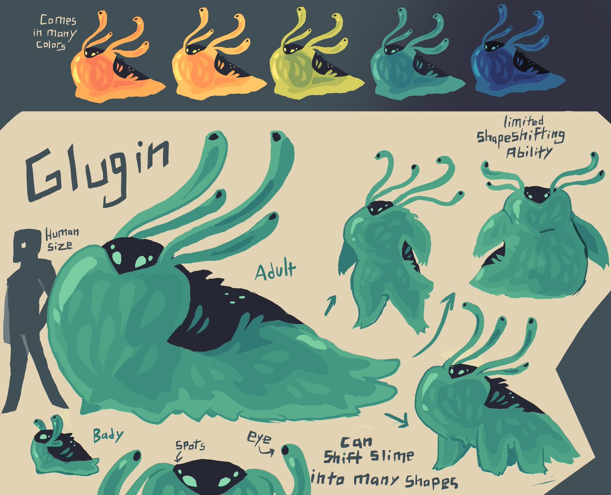 krayzay_wire's tweet photo. Slug like alien that can take many shapes. https://t.co/G1a06nR1WU