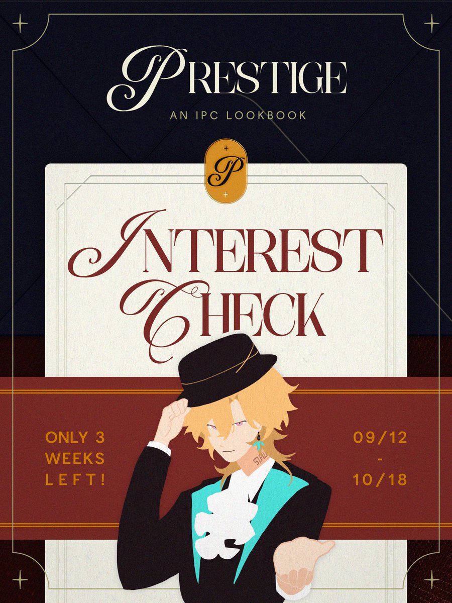 ipczine's tweet photo. 💎 3 WEEKS LEFT FOR IC 💎

Aventurine of the Stratagems would like to remind you that the clock is ticking. We sincerely hope that fortune has been in your favor.

There are three weeks left to weigh in on what type of merchandise, outfits, and models would be featured. https://t.co/f4mgEX2PND