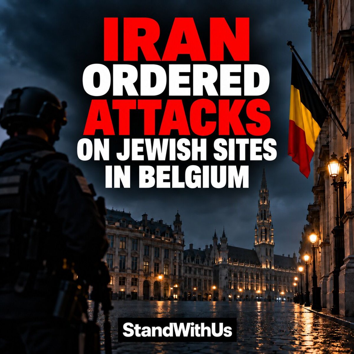 StandWithUs's tweet photo. This was not random vandalism. Belgian authorities say Tehran ordered a coordinated campaign targeting Jewish and Israeli sites.

An explosive device detonated outside a synagogue in Liège. A vehicle was torched in Antwerp’s Jewish quarter. Belgium’s top threat assessment official says the perpetrators acted on Iran’s orders to strike Jewish targets worldwide.

Six months later, Belgian security officials are explicit: these attacks were directed from Tehran.