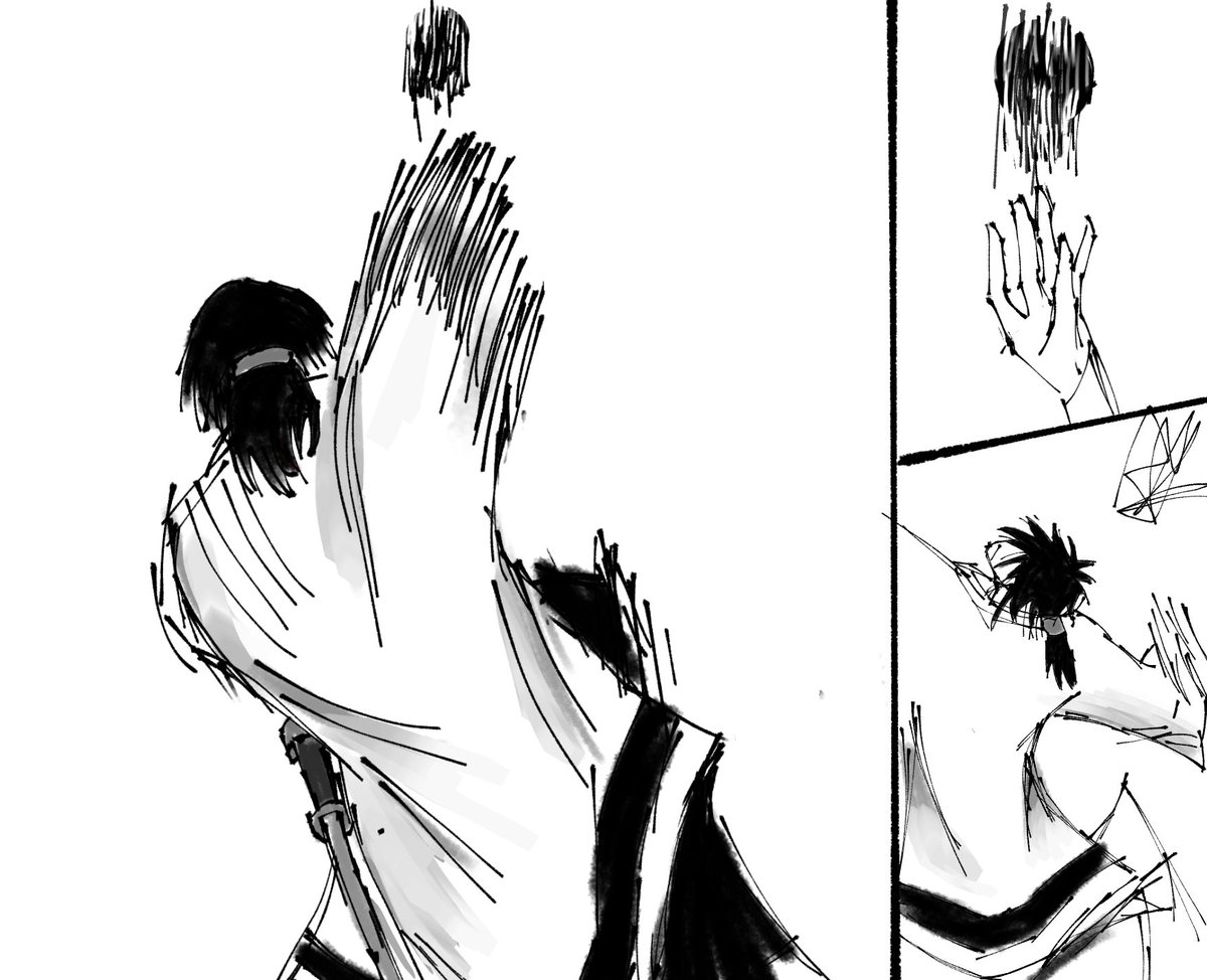 bigrayyyu's tweet photo. Hiroto idea
He can just throw Kurotsouchi like a ball of pure gravity
#bachitwt #bachiart #Kagurabachi #art https://t.co/HZVz9kXrYq