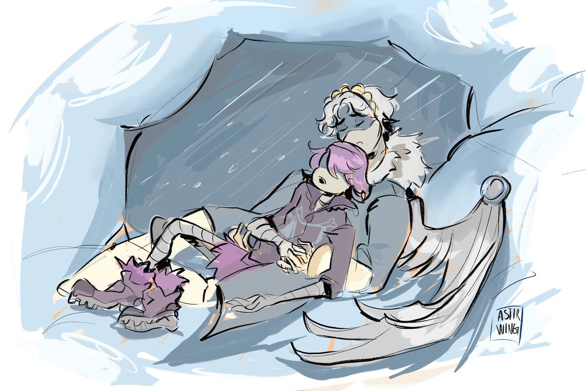 astirwing's tweet photo. More #snowowlAU ARGH !! These two are so cute I can’t stop thinking about them. The vision here is that they’re waiting out a snow storm in a cave , N making sure Uzi doesn’t freeze ^^
#murderdrones #nuzi #nmurderdrones #uzidoorman https://t.co/xUdu2MSNWS