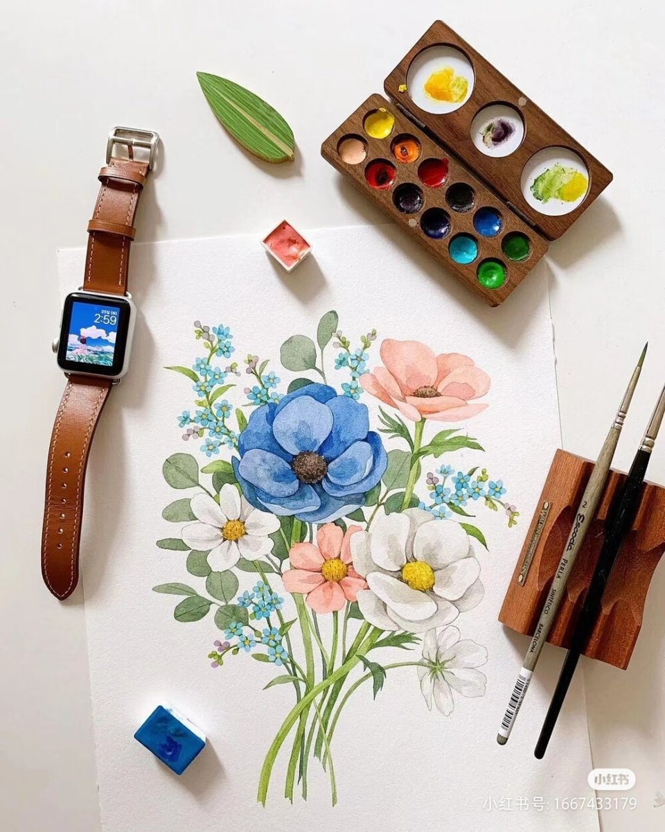 BritanyGabdmex's tweet photo. Try 10 mins of watercolor sketching daily—small brushes, big calm for busy folks  #HobbyGrowth #ArtForBeginners， https://t.co/5yq2x6CpFk