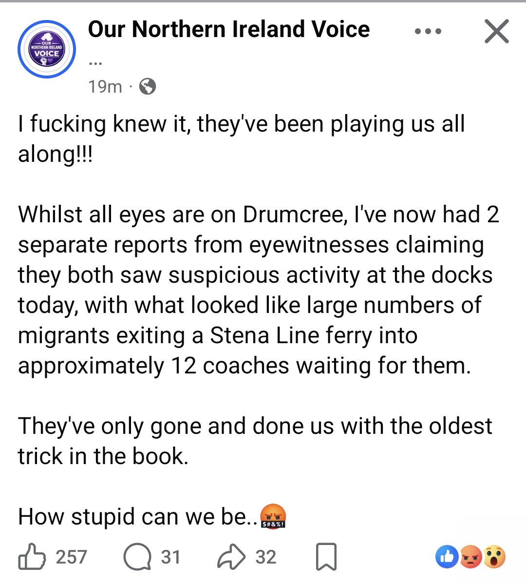 Polito_loco's tweet photo. According to prominent community group in the North of Ireland, a very large group of illegal migrants have been dumped into the six counties.

It makes sense now why all the Socialist parties attended today.

They hace once again facilitated the replacement.

When will people wake up and not be ao easily duped?