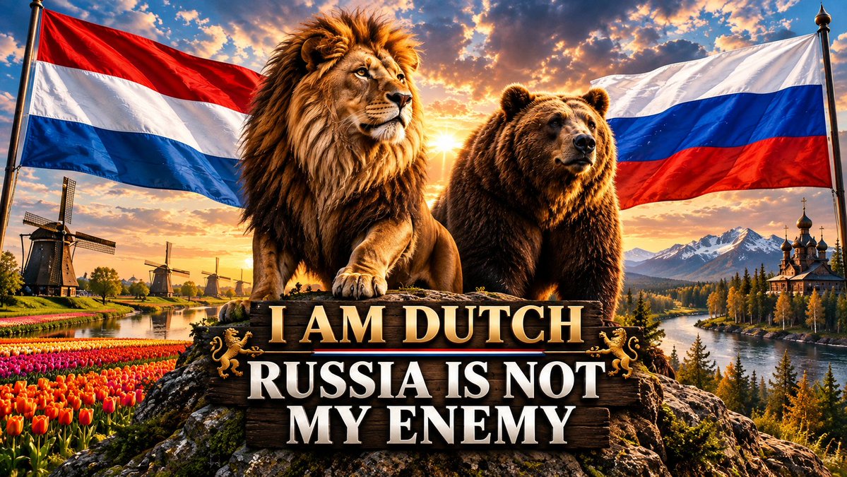 JackDriessen74's tweet photo. #RussiaIsNotMyEnemy

Ik ben Nederlander.
Ik werk hard.
Ik ben een trotse vader.

Maar laat één ding duidelijk zijn:

Poetin en Rusland zijn NIET mijn vijand.

De échte vijand zit niet in Moskou.
Die zit in Brussel.
En in Den Haag. https://t.co/PiT6uKTpEH