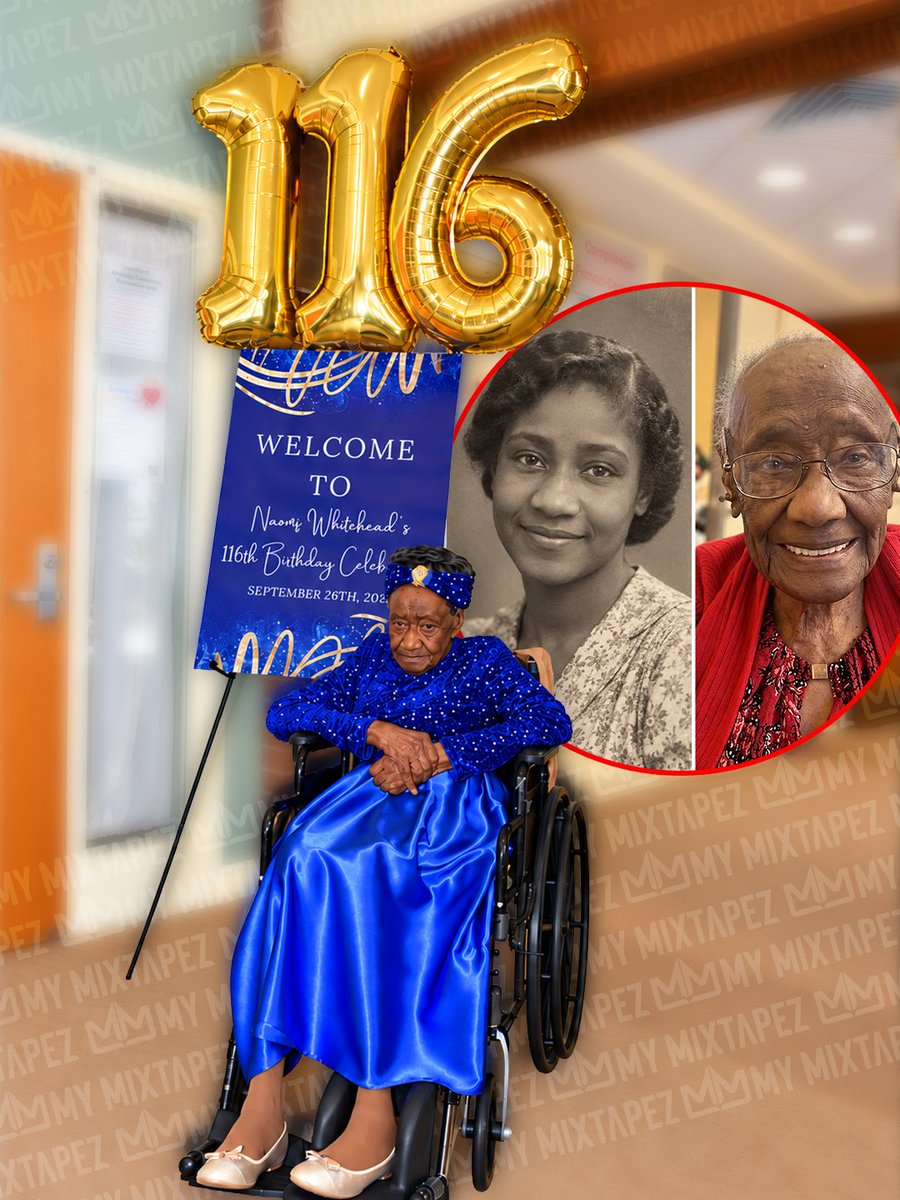 mymixtapez's tweet photo. America’s oldest living person Naomi Whitehead celebrates her 116th birthday 🎂🎉 https://t.co/cOkK8l3dM8