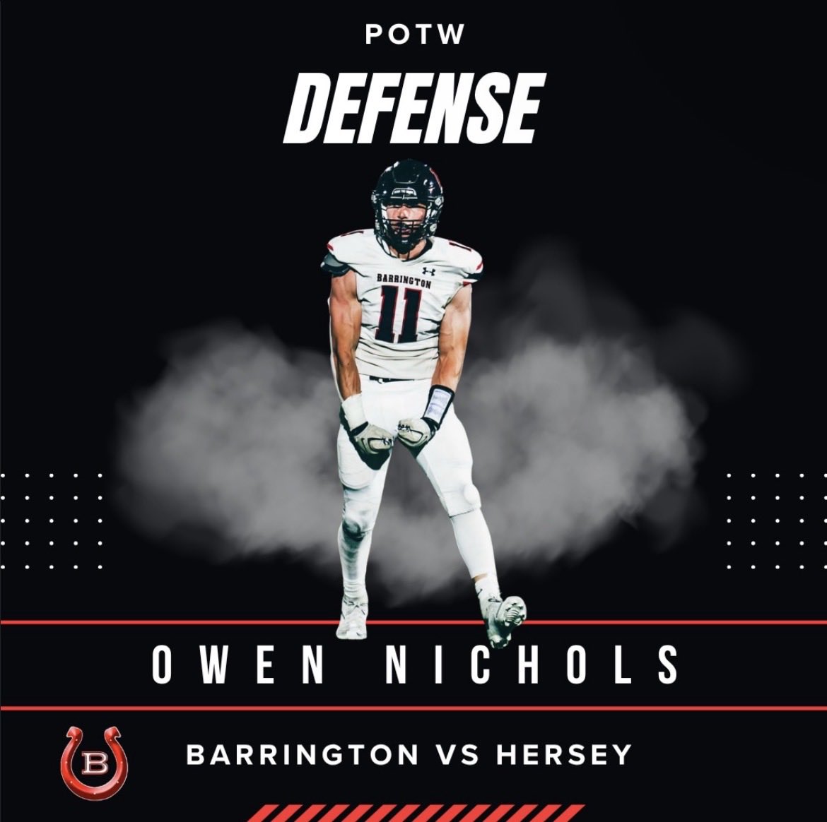owenichols's tweet photo. My week 4-6 highlights!
! FIRST YEAR PLAYING LB !
2 sacks
fumble recovery
5 TFLs https://t.co/muvoiJC8ZB