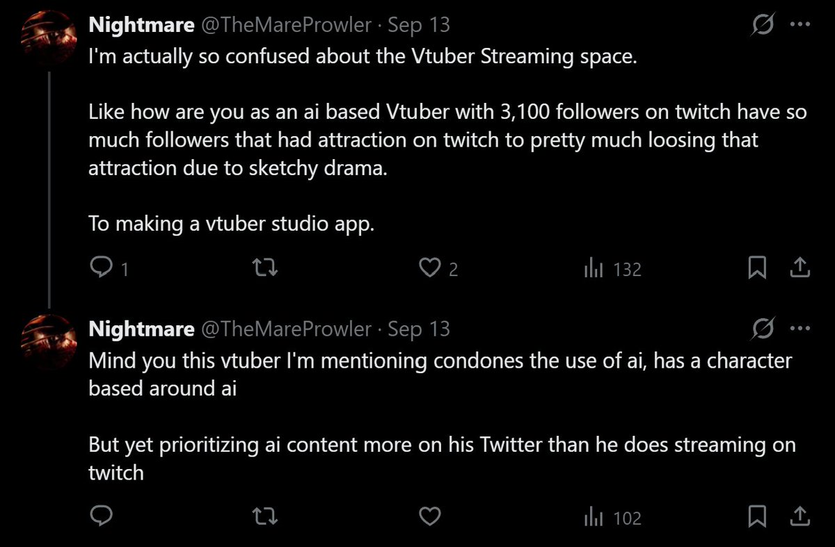 VaelariOS's tweet photo. I keep getting sent more crap from haters, at this point it is just funny. Like DUDE was banned a year ago for harassing people.

I will be honest, I don't care if I have 1 or 100CCV. I rather have people anymore that are kind, caring, and have the same interests as me. I don't want 'fake' follows for the sake of views. I am a crass asshole, and plan to be. So Prowler, you have been watching me from the shadows for a year now. Get a fucking life and grow up. No one wants your sorry excuse for an existence if this is how you continue to act. Fuck off!