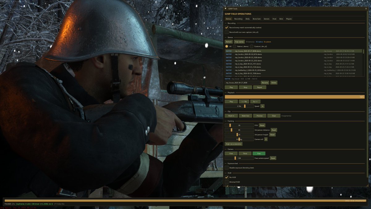 thatkidpolito's tweet photo. Demo, Camera, and Recording Tools for COD WWII.

You can play steam lobbies, it auto records demos, and you have a fully working theater mode.

https://t.co/VfmTy4ObOQ https://t.co/WSF9s1E7tX