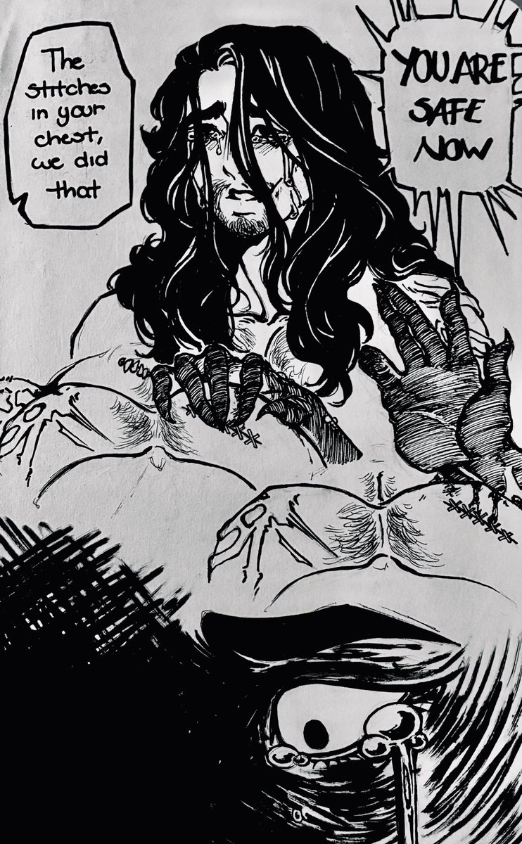 EtCadaver's tweet photo. I end up liking #bloodymary way too much so this is an attempt of a mini #comic  (And a little redesign of Simons mutation) #ironlung #hailmary 

(1/2) https://t.co/h2jjjqi3FM