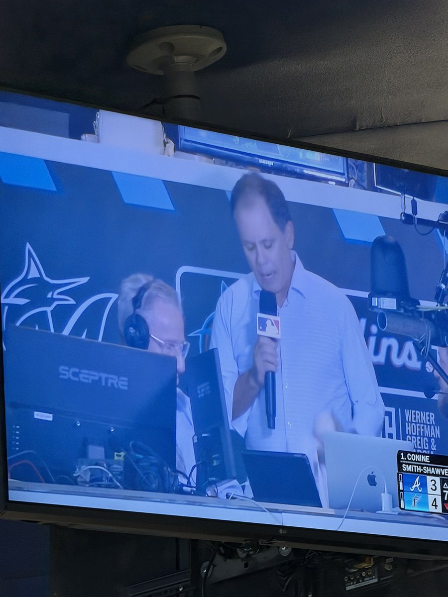 kevin_barral's tweet photo. Rich Waltz is here at loanDepot park for Tommy Hutton’s final game of his storied career.

#Marlins https://t.co/aT6ch23yLz
