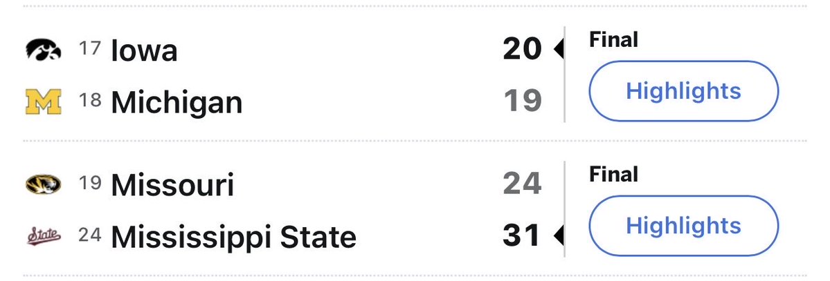 BuckeyeBat's tweet photo. Someone explain to me how Michigan falls out of the top 25, but Missouri stays in. 

You cant say or use the “SEC bias ranking scam” or “they are just giving Florida another ranked game next week”.

Go. https://t.co/QRT3OygKwf