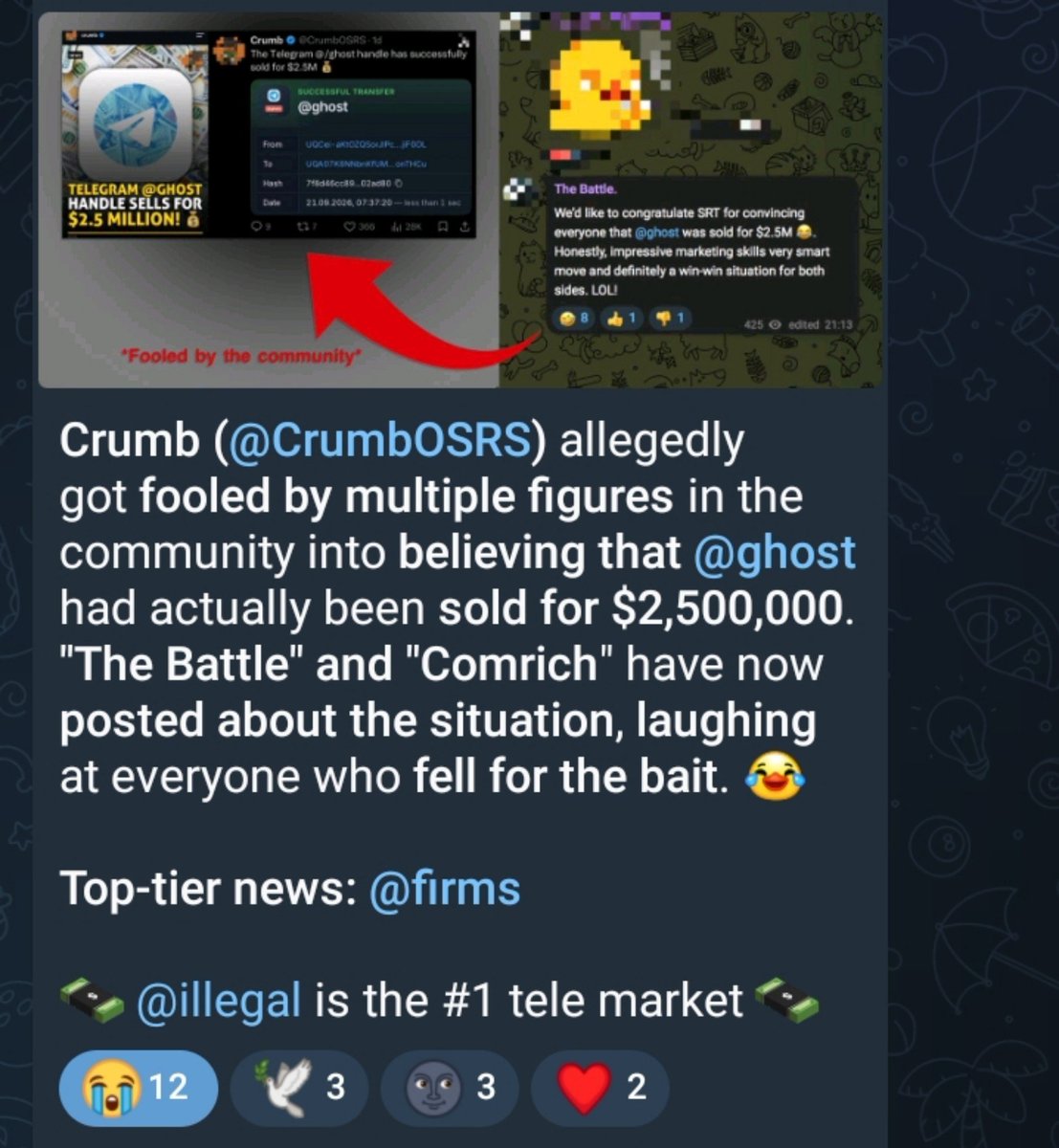 BoundByGoon's tweet photo. @CrumbOSRS Yeah nigga mfs are just feeding u fake news https://t.co/KeUkSoz1h6