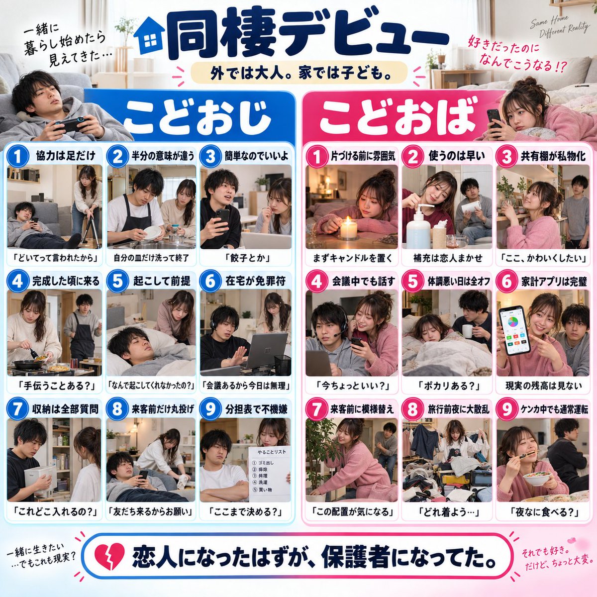 hukugyou_maniaa's tweet photo. 同棲デビューするとこんならしい。
そうなん？ https://t.co/Ln8xiPDSKF