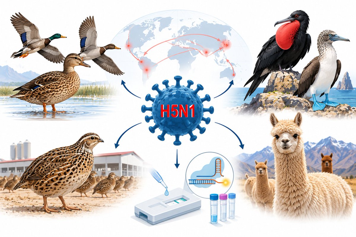 camposfabricios's tweet photo. Post 125 - H5N1: Viral Diversification, New Hosts, and Advances in Diagnostics.

Five studies address new genotypes in domestic birds, mammalian infections, and molecular tools for surveillance. 1/14 https://t.co/FWfgOKBkDE