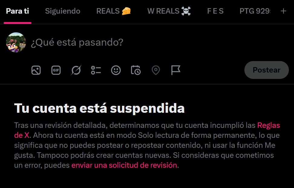 Dunsitow's tweet photo. volveremos mas fuertes, ya le mande mensaje al soporte de x rogándole como una perra para que no me limiten https://t.co/eUwTRkiIfb