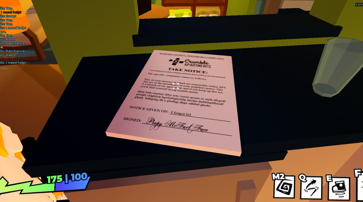 raezeerr's tweet photo. boombox noise complaint signed poopy mc fart face https://t.co/YdwXbsLo8W