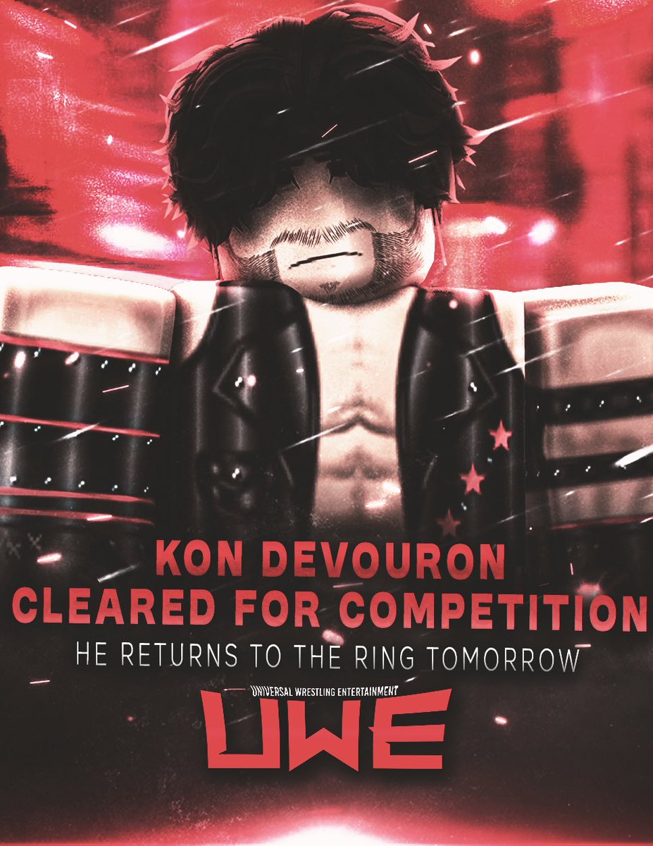 UWEONROBLOX's tweet photo. THE PULSE IS BACK. ⚡️

@KonDevouronRW returns TOMORROW on FUSION and immediately steps up to challenge @dunkordrop for the UWE UNDISPUTED CHAMPIONSHIP. ��

From comeback to CHAMPIONSHIP OPPORTUNITY, can the PULSE pull off the unthinkable? 👀

LIVE TOMORROW, 5PM EST ‼️

#UWE2026 https://t.co/suxezRkkeS