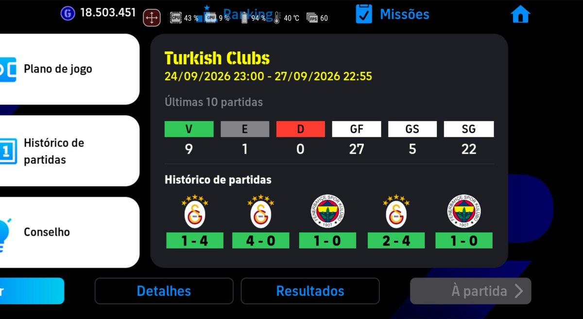 DanDeCastroGam1's tweet photo. @oyna_eFootball Sem a minha IA/AI e meu time principal eu não consigo 🤣
Vai segurando ,seus patos,só empatei 1 pq , dei 1 gol de presente no finalzinho ,mo raiva 😤 ,foda 
9 Vitórias 1 empate

@JLeSportsYt 
@Baraoegamer10 
@darllan_gomes 
@futirinhas 
@AfGameplays
@GalvaniRenan
@jogue_efootball https://t.co/t1FqVsaEER