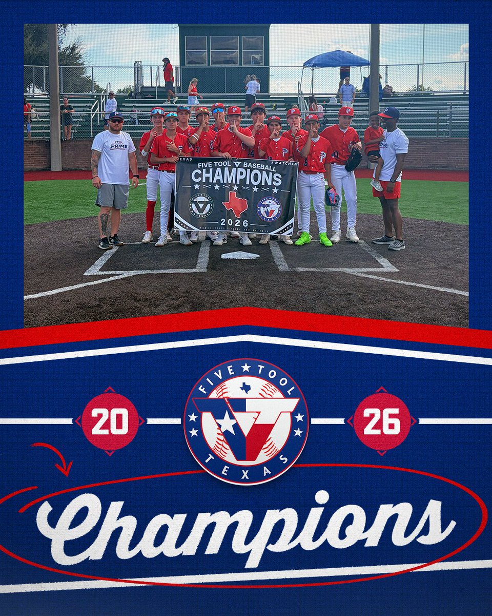 FiveToolTexas's tweet photo. 🏆Champions🏆  

Congratulations to @USAPrimeSEHTX on winning the 15U Blue Division of the @FiveTool Texas Houston Fall Classic!

#WatchEm https://t.co/CCWWF49Zob