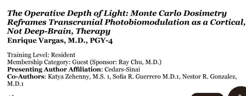 ChusYourBrain's tweet photo. Congrats to our @Neurosurgery_CS resident & my mentee Enrique Vargas presenting his #photobiomodulation research at the @WestNsurg meeting on Kauai! (not bad for his 1st trip to HI) https://t.co/SrjAwdM5XR