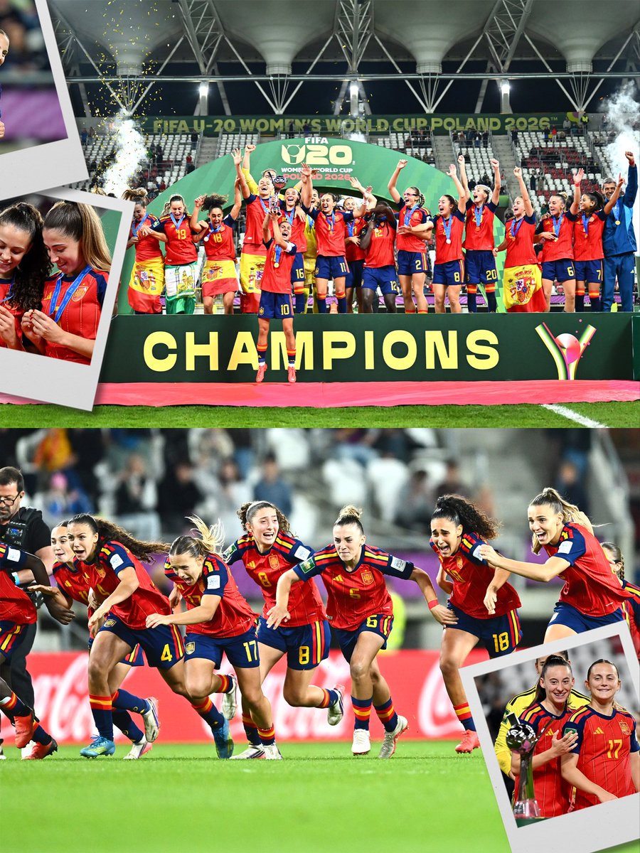 FIFAWWC's tweet photo. A special night for Spain! 🏆✨

#U20WWC https://t.co/xNyU4e0rIn