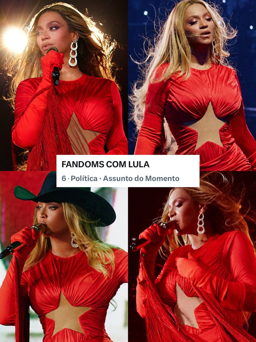 beyoncebrasil's tweet photo. Estamos nos trending topics! 

Qual é a sua música favorita da Beyoncé? Responda usando a tag FANDOMS COM LULA. https://t.co/7iTaElrE4u