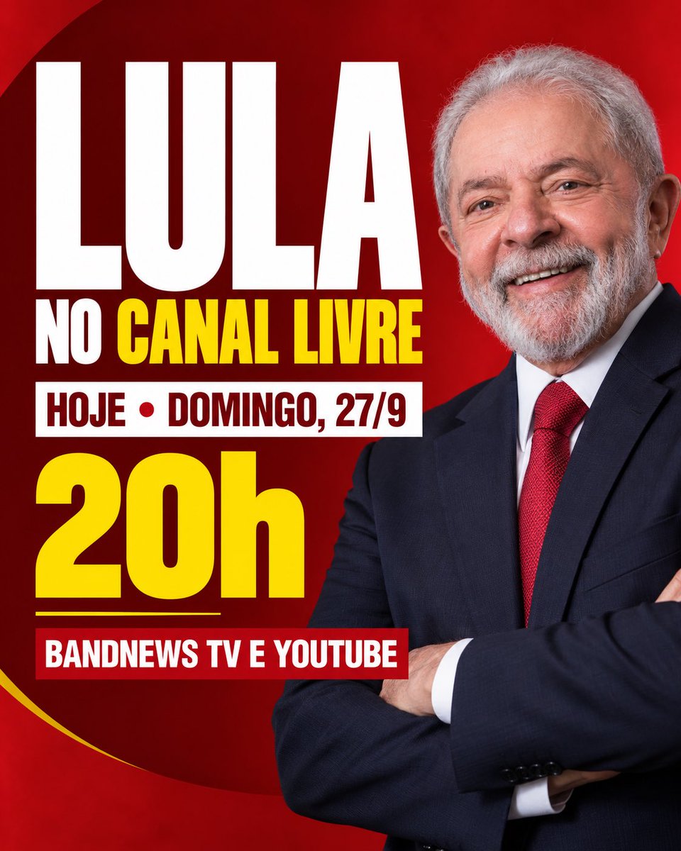 BacurauA's tweet photo. Tem Lula HOJE 20h no Canal Livre! Todo mundo nessa! Aciona o despertador pra avisar. https://t.co/tBdM56PwoC