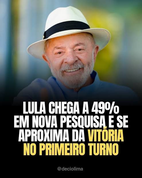 SilasPortugalR1's tweet photo. Você já parou para pensar que domingo que vem vamos estar juntos comemorando a reeleição do presidente Lula no primeiro turno? https://t.co/A5kmp3k4Sk