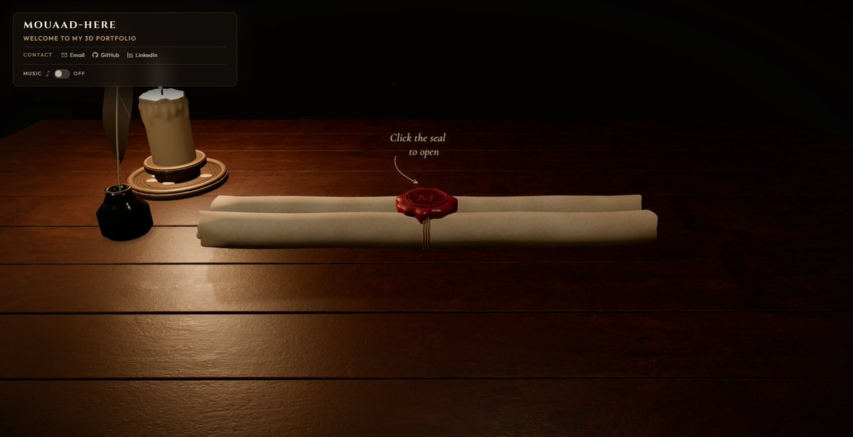 mouaad_here's tweet photo. I just finished my portfolio! Take a look here: https://t.co/fah2z79gg2

the idea comes to me while I was watching game of thrones, I built it with Codex. any suggestion are welcom . https://t.co/zIvkFj3Puv